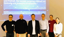 Die Vortragenden zusammen mit der rotarischen Doppelspitze Christian Bode und Kirsten Scherler